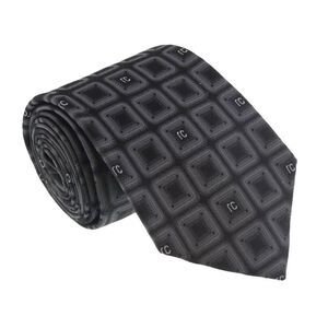 Roberto Cavalli ESZ033 05001 Grey Geometric Square Tie